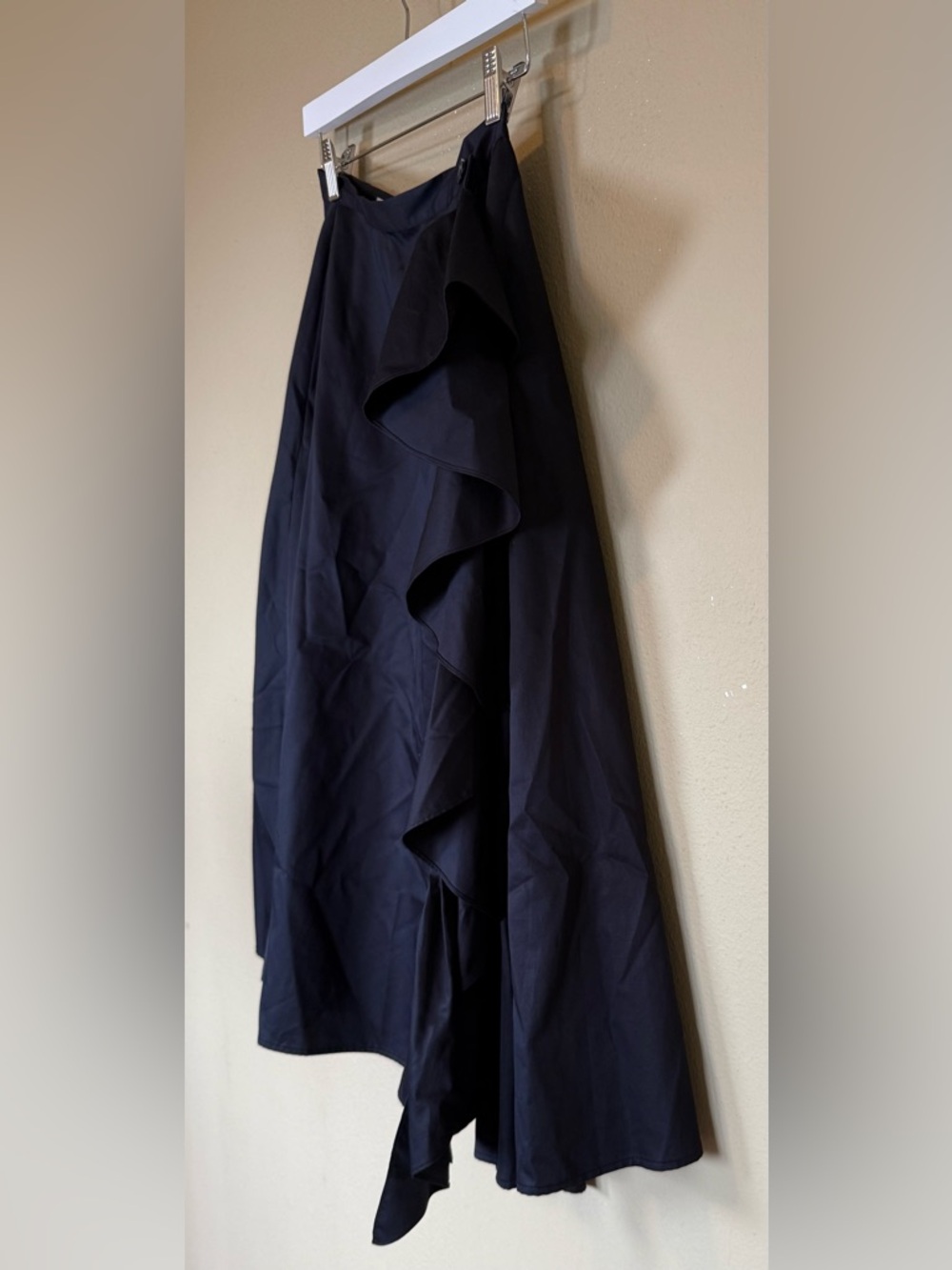 TOME NYC Size 2 - Small Black Ruffle Wrap Midi Circle Skirt Retail $225 - Picture 3 of 7